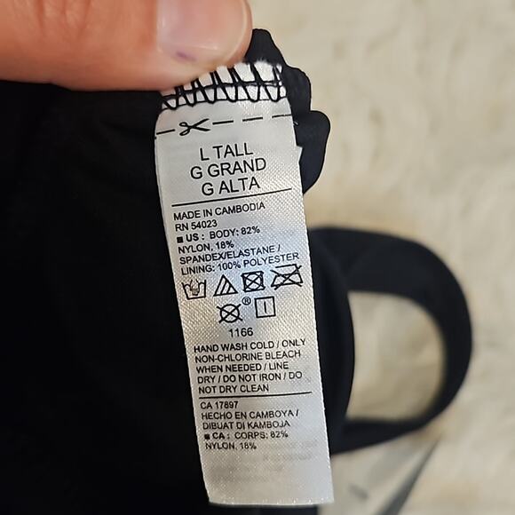 NWT Old Navy Black Tankini Swim Top Large Tall - Picture 5 of 8
